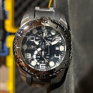 Invicta Bolt 24215 – 50 mm Japanese Quartz Chronograph with Black Dial